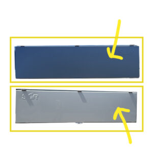 PUERTA PORTAP.CERR. APER.SUP.GALV.BLANCA-GRIS LEVA